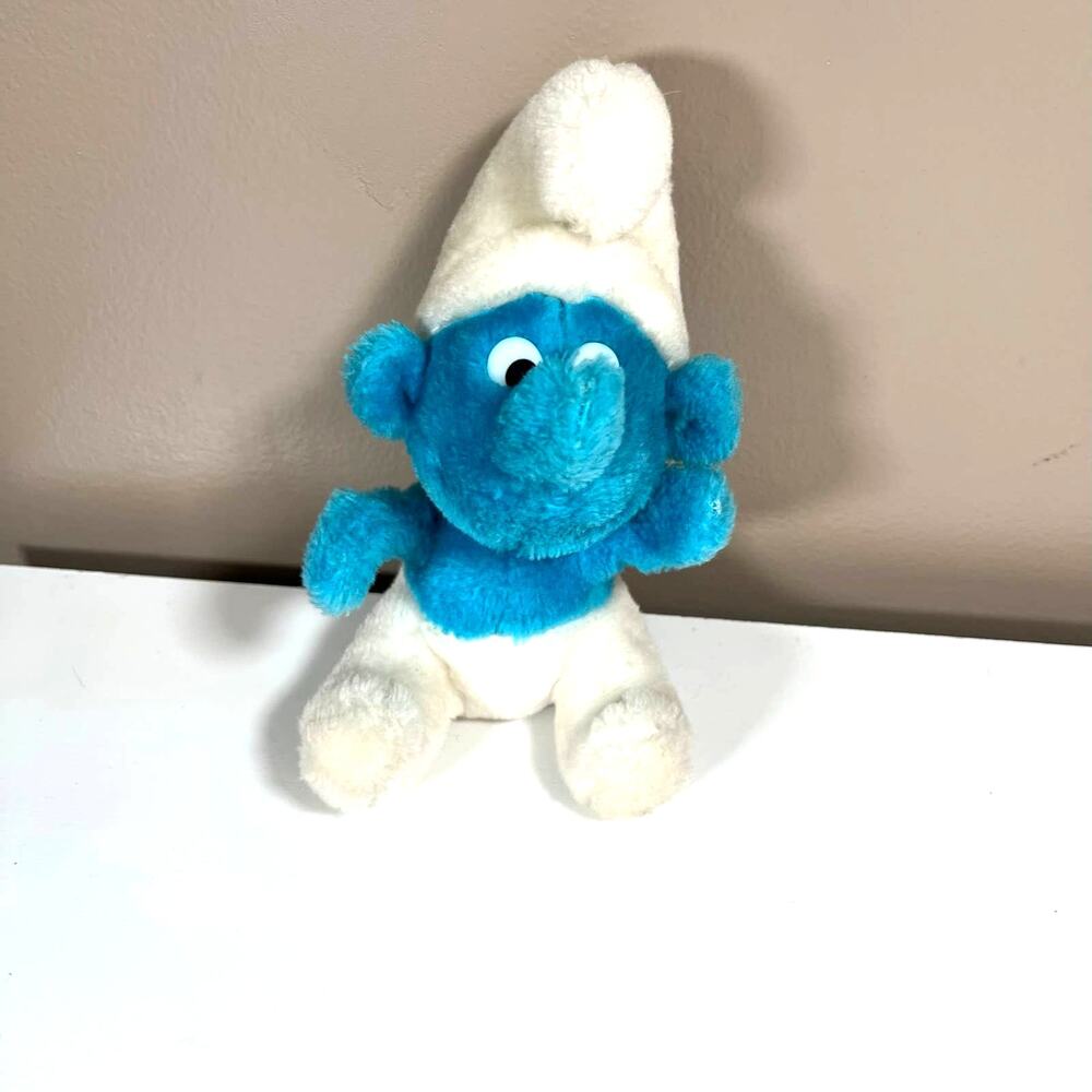 Smurf vintage plush 1980 peyo 8 inch